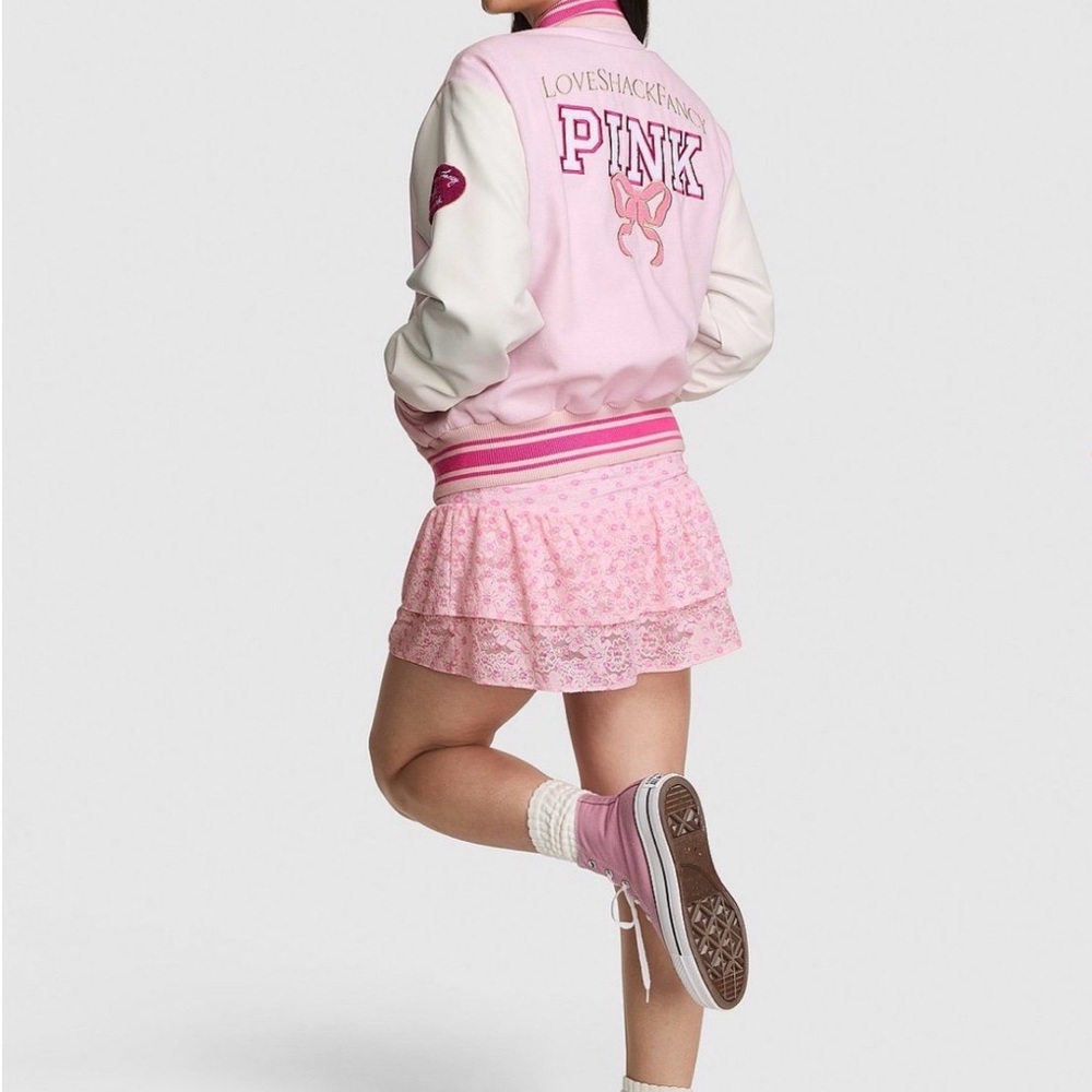 PINK Victoria's Secret x LoveShackFancy Varsity Jacket - Picture 7 of 7